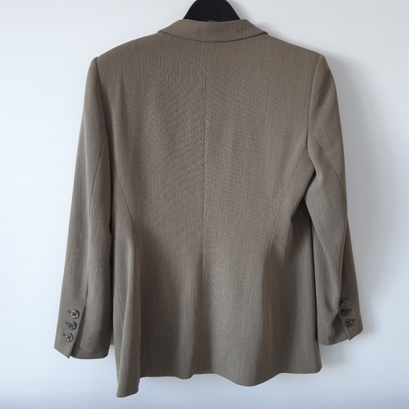 𝅺ESCADA Margaretha Ley Vintage 100% New Wool Arrow Patterned Button Blazer - Picture 7 of 7